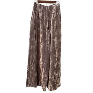 J. Peterman Wide Leg Pants in Shimmering Brown